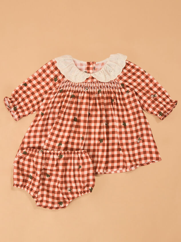Clementine Gingham Embroidered Baby Dress - AS Kids