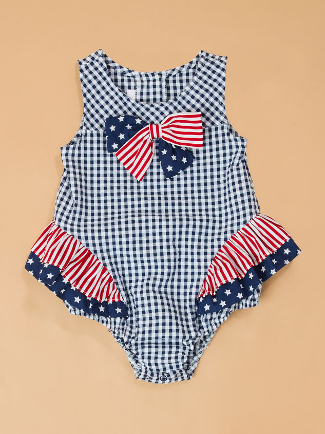 Liberty Gingham Ruffle Bubble - AS Kids