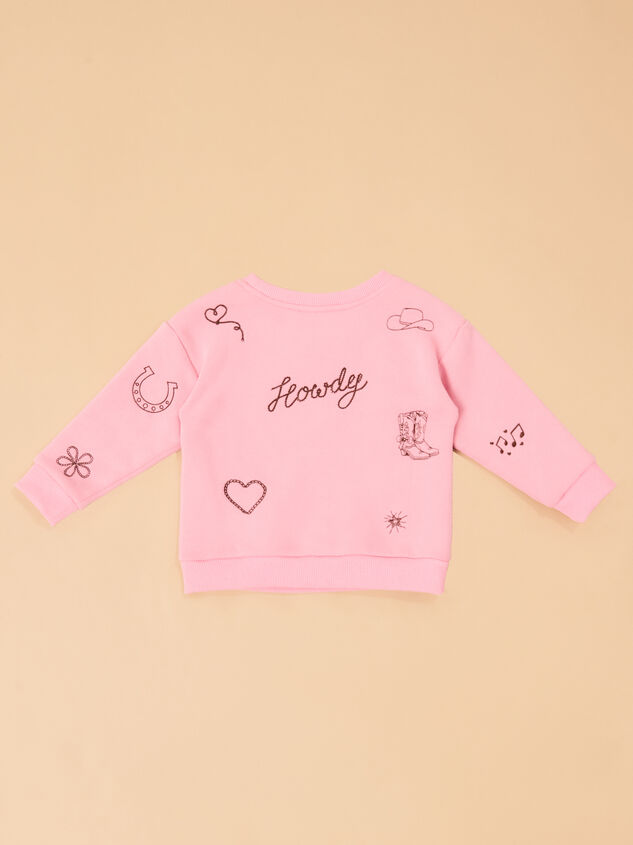 Cowgirl Icons Embroidered Sweatshirt Detail 5 - ALTAR'D STATE KIDS