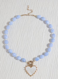 Lily Beaded Heart Necklace Detail 2 - ALTAR'D STATE KIDS