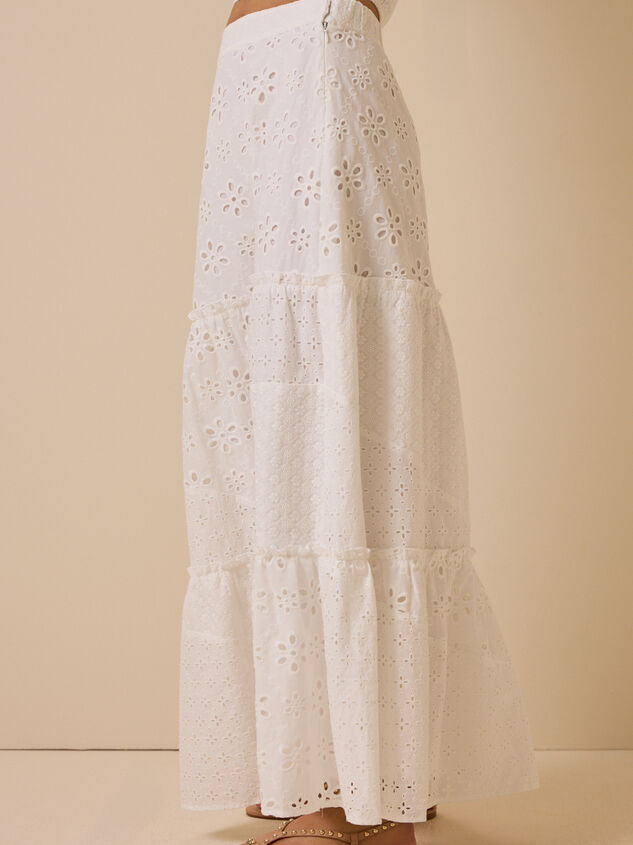 Nalia Eyelet Tiered Midi Skirt Detail 5 - ALTAR'D STATE KIDS