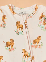 Penelope Pink Pony Ruffle Footie Detail 3 - ALTAR'D STATE KIDS