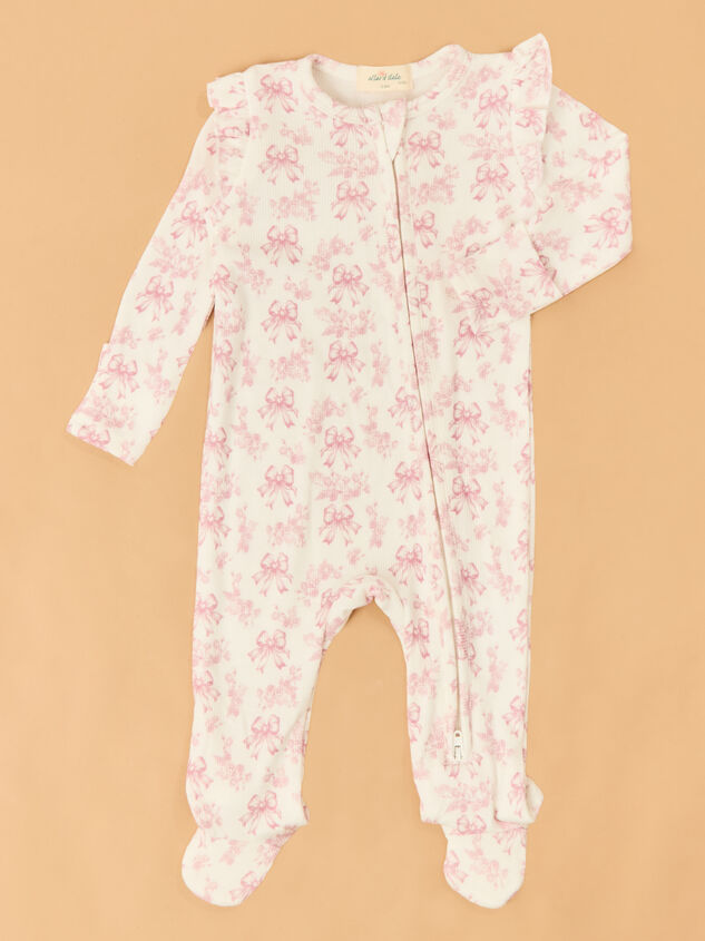 Bonnie Bows Toile Ruffle Footie Detail 2 - ALTAR'D STATE KIDS
