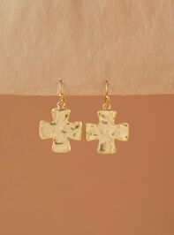 Hammered Cross Dangle Earrings - ALTAR'D STATE KIDS
