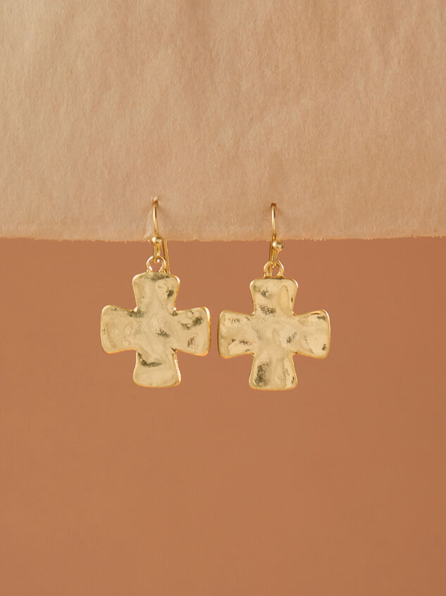 Hammered Cross Dangle Earrings - ALTAR'D STATE KIDS