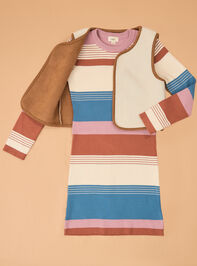 Susannah Striped Dress and Vest Set Detail 2 - AS Kids