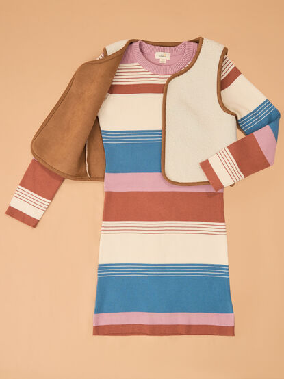 Susannah Striped Dress and Vest Set - AS Kids