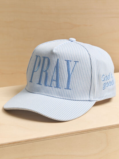 Striped Pray Trucker Hat - AS Kids