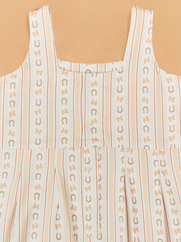 Horseshoe Bow Stripe Jumpsuit Detail 4 - AS Kids