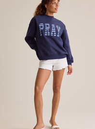 Pray Mockneck Pullover Detail 2 - AS Kids