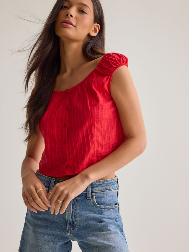 Shari Cherry Denim Shorts Detail 4 - AS Kids