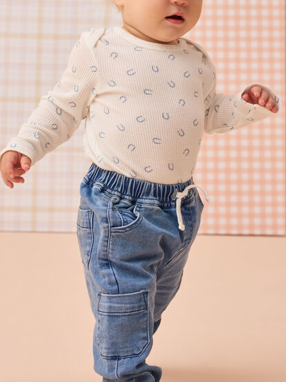 Little Horseshoe Long Sleeve Bodysuit - AS Kids
