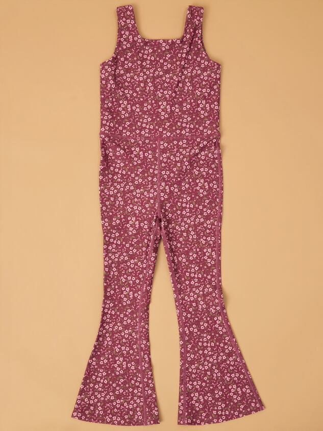 Katie Floral Flare Jumpsuit Detail 6 - AS Kids