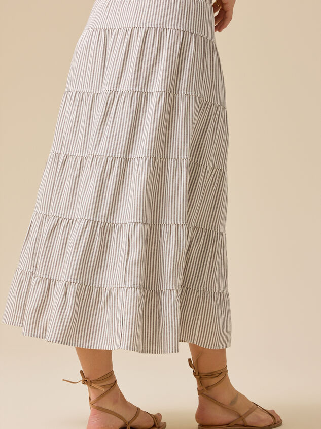 Lucy Striped Linen Skirt Detail 5 - ALTAR'D STATE KIDS