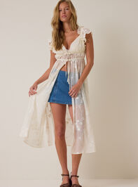 Colby Floral Tie Front Kimono Detail 2 - ALTAR'D STATE KIDS