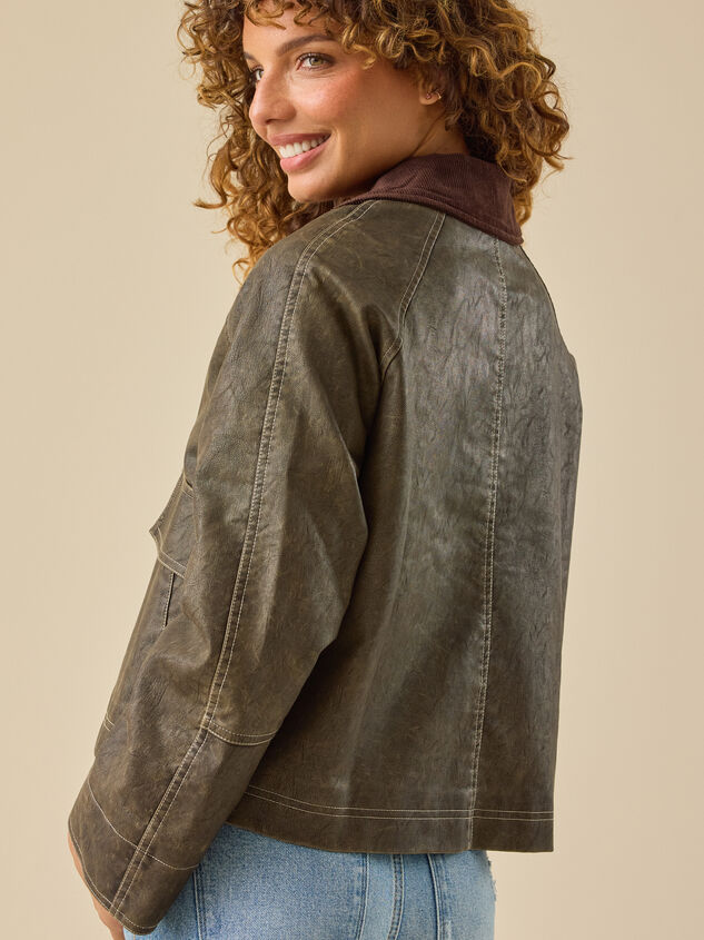 Everleigh Leather Barn Jacket Detail 5 - ALTAR'D STATE KIDS