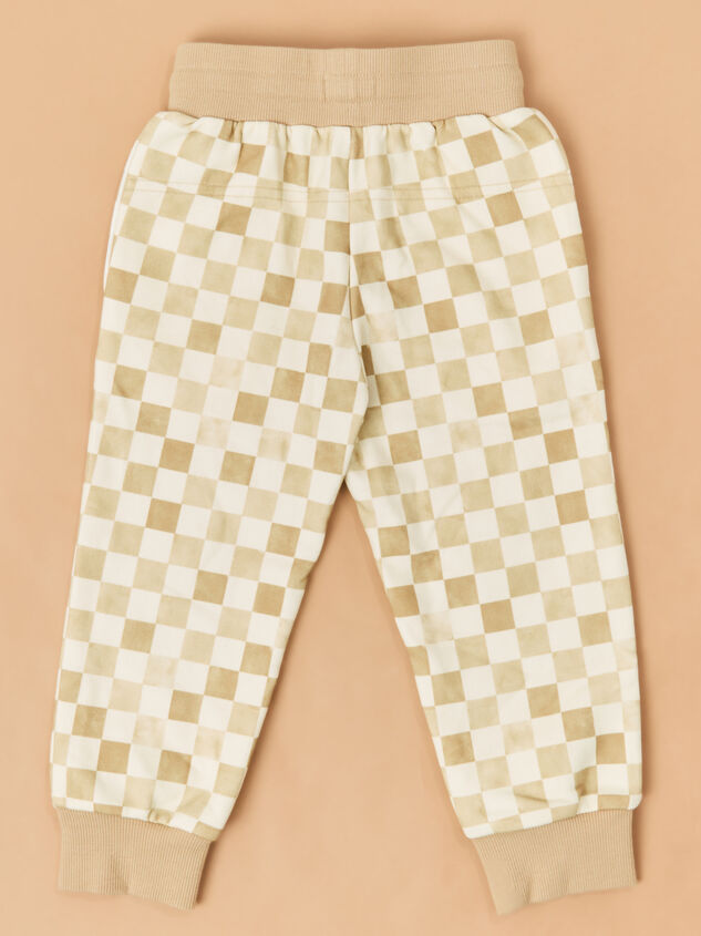 Vaughn Checkered Joggers Detail 4 - ALTAR'D STATE KIDS