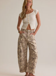 Josie Snake Skin Barrel Pant Detail 3 - AS Kids