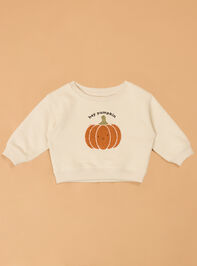 Hey Pumpkin Fuzzy Sweatshirt Detail 2 - AS Kids