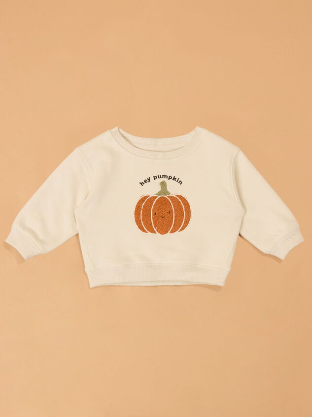 Hey Pumpkin Fuzzy Sweatshirt Detail 2 - AS Kids