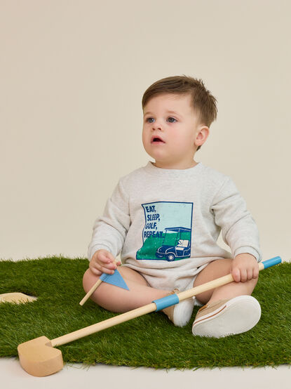 Eat Sleep Golf Sweatshirt Bubble - ALTAR'D STATE KIDS