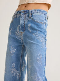 Iris High Rise Embroidered Jeans Detail 3 - AS Kids