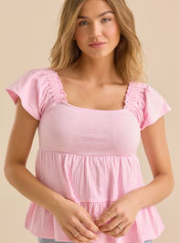 Leylani Tiered Babydoll Top Detail 2 - ALTAR'D STATE KIDS