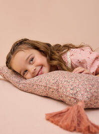 Emma Floral Peter Pan Collar Pajama Set Detail 3 - AS Kids