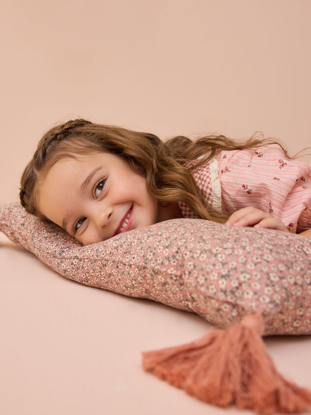 Emma Floral Peter Pan Collar Pajama Set Detail 3 - AS Kids