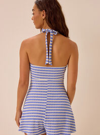 Anna Stripe Halter Romper Detail 2 - AS Kids