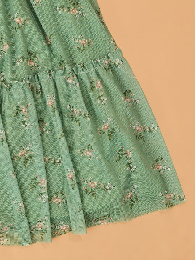 Suzanne Mesh Floral Midi Dress Detail 3 - AS Kids