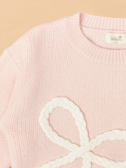 Braided Bow Sweater - AS Kids