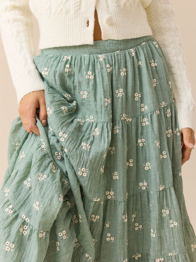 Jackie Embroidered Midi Skirt Detail 3 - ALTAR'D STATE KIDS