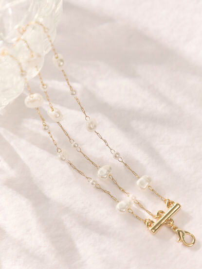 Layered Pearl Accent Bracelet - AS Kids