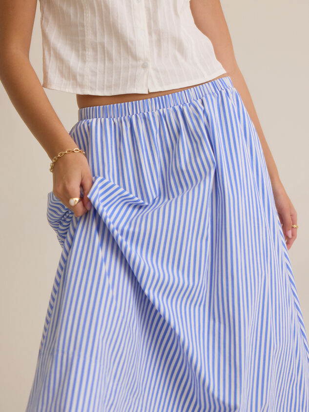 Sloane Stripe Midi Skirt Detail 3 - ALTAR'D STATE KIDS
