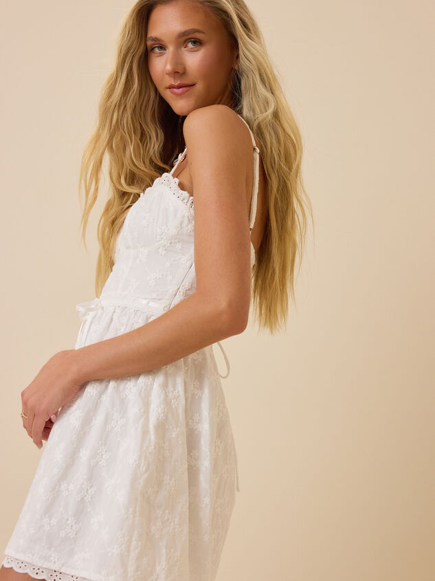 Olive Embroidered Mini Dress Detail 4 - ALTAR'D STATE KIDS