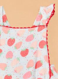 Sutton Strawberry Ricrac Sunsuit Detail 2 - ALTAR'D STATE KIDS