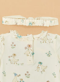Little Duckling Blooms Nightgown with Headband Detail 3 - ALTAR'D STATE KIDS