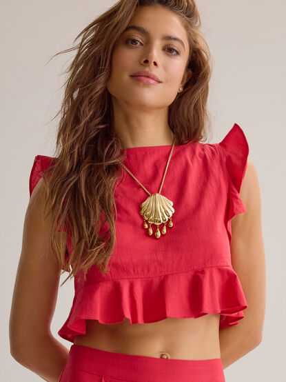 Lunella Tie Back Crop Top - AS Kids
