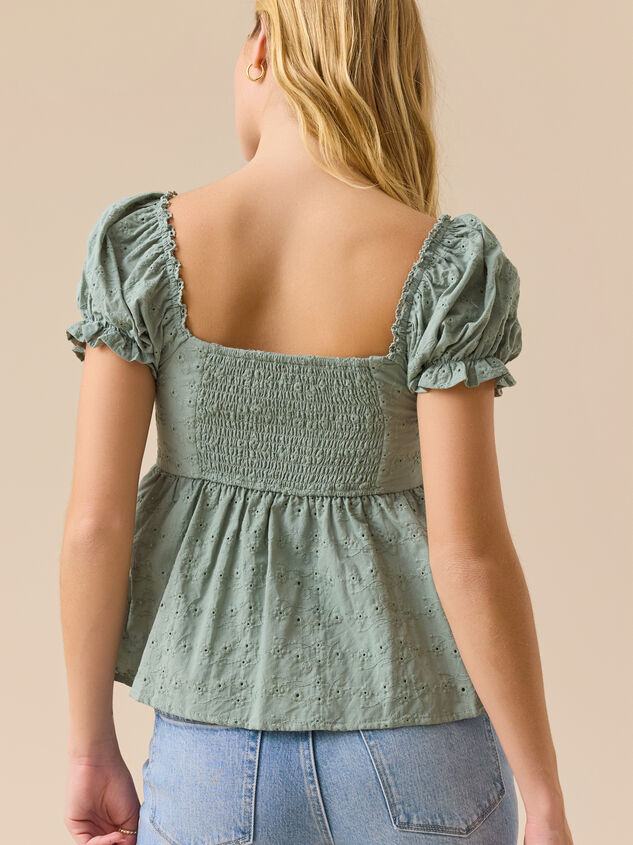 Myla Eyelet Babydoll Top Detail 4 - ALTAR'D STATE KIDS