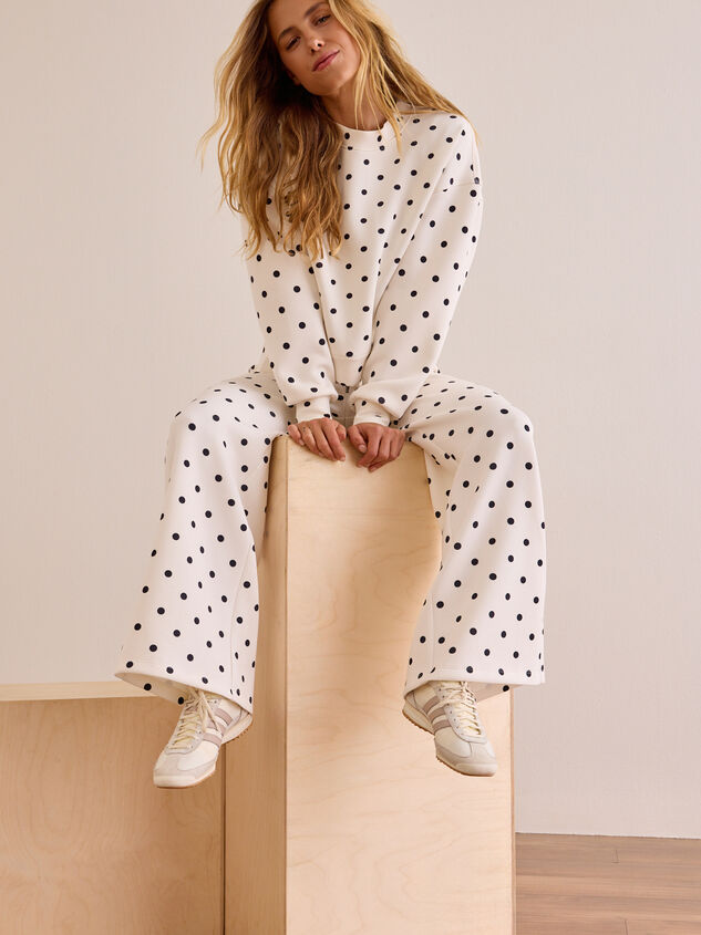 Supersoft Polka Dot Crew Pullover Detail 4 - AS Kids