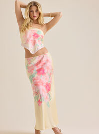 Luka Satin Floral Skirt Detail 3 - AS Kids