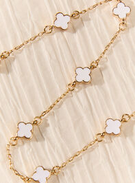 18K Gold Dainty Clover Choker Detail 5 - AS Kids