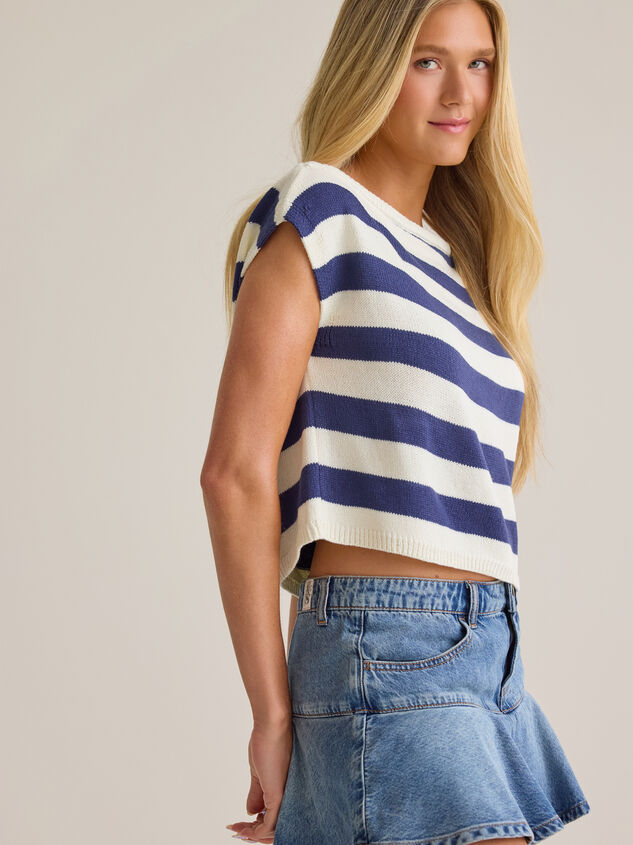 Ruth Striped Boat Neck Sweater Detail 5 - AS Kids
