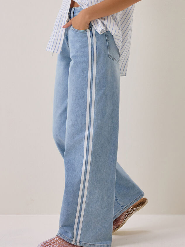 Skylar Side Stripe Jeans Detail 4 - AS Kids