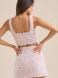 Ella Floral Sequin Tweed Corset Detail 9 - ALTAR'D STATE KIDS