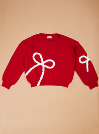 Braided Bow Sweater Detail 2 - AS Kids