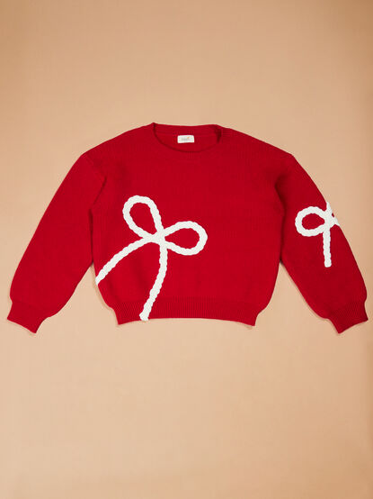 Braided Bow Sweater - AS Kids