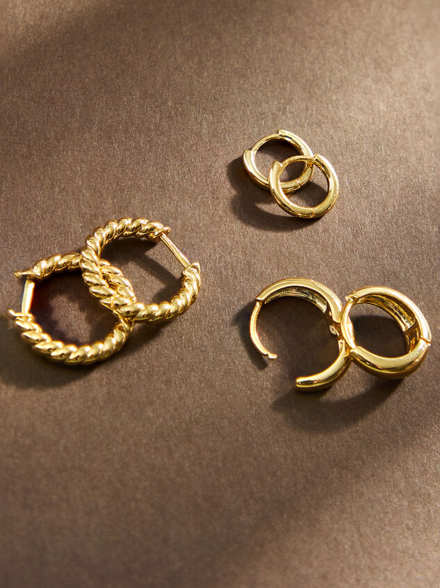 14k Gold Dipped Twist Earring Set Detail 2 - ALTAR'D STATE KIDS