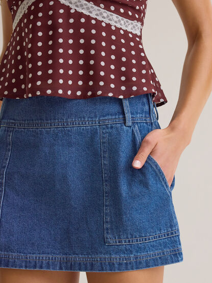 Karsen Denim Mini Skirt - AS Kids